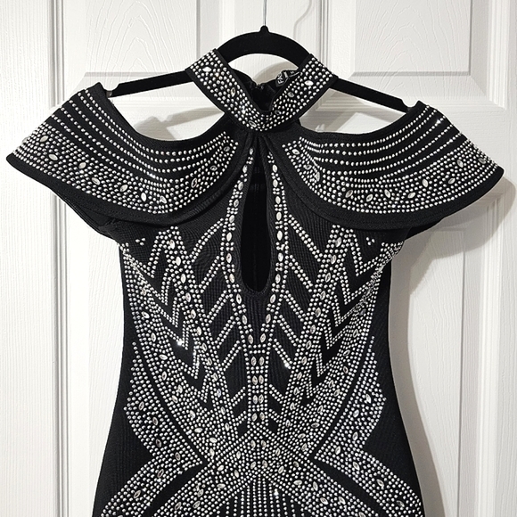 HP🎉 Fashion Nova Kristy Embellished Mini Dress - Size M - Picture 8 of 15